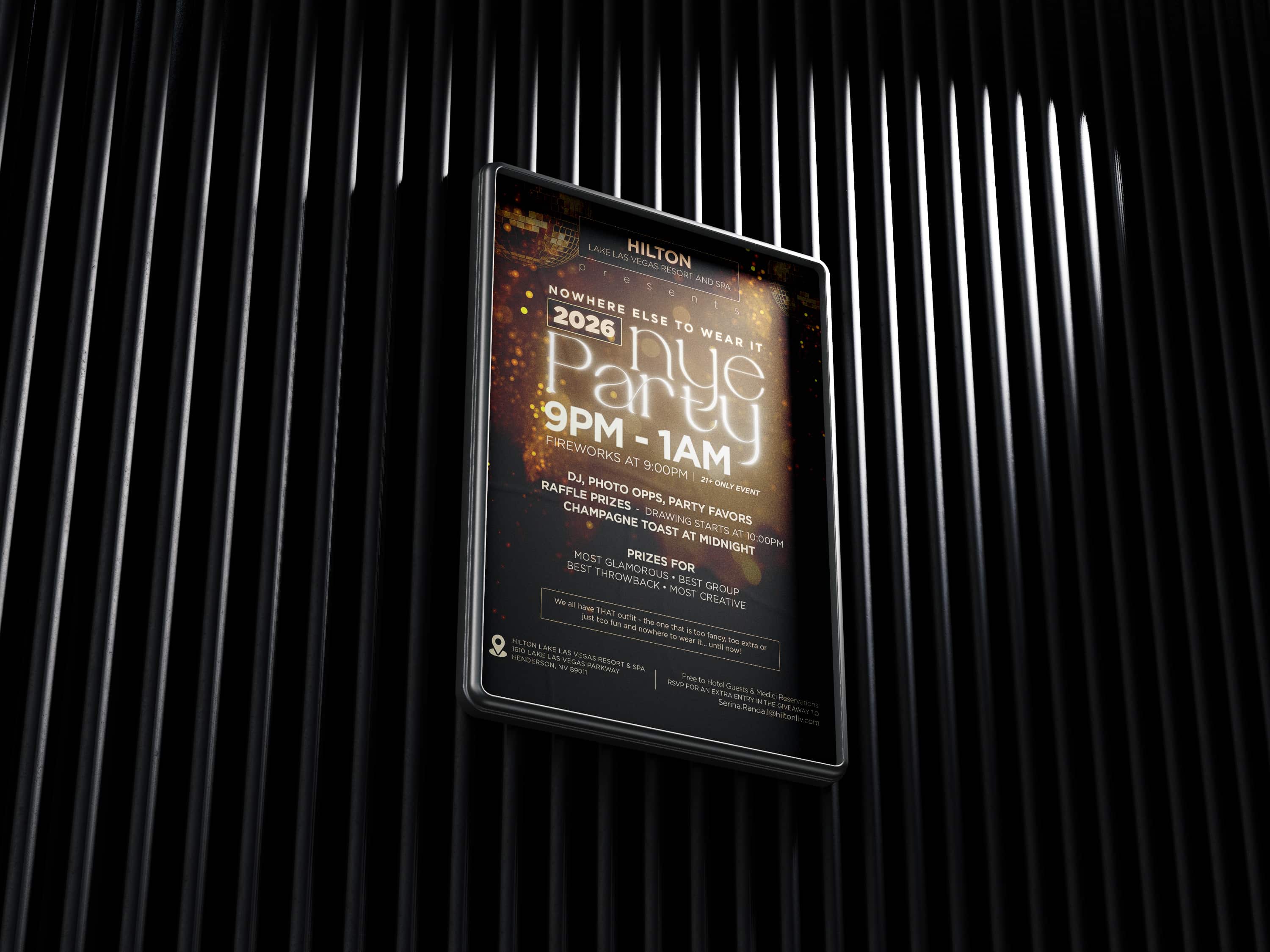 Night party event poster design by Motakabbir Hossan